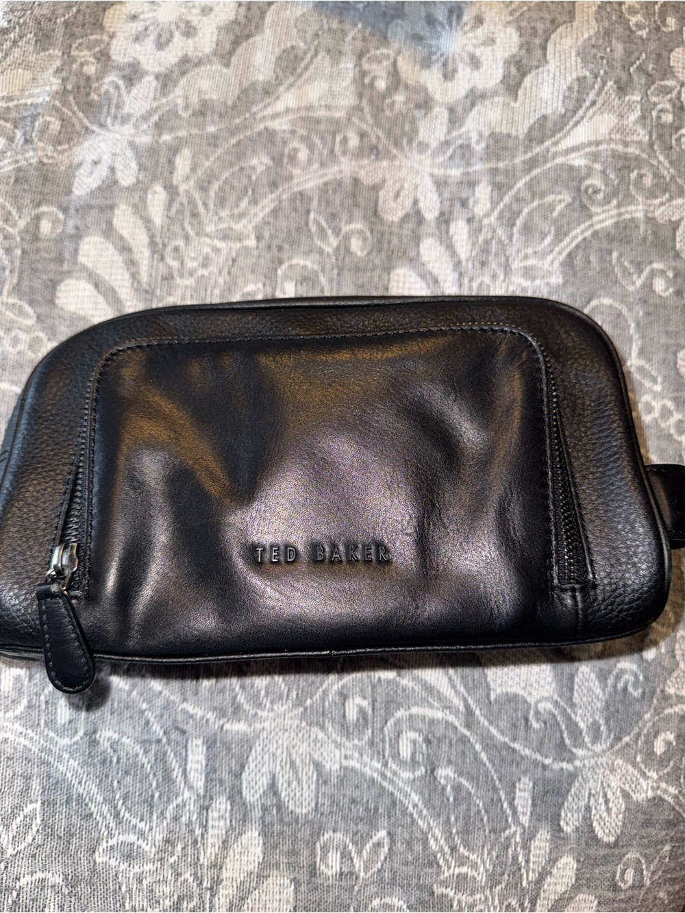 Ted Baker Leather Toiletry Bag Black